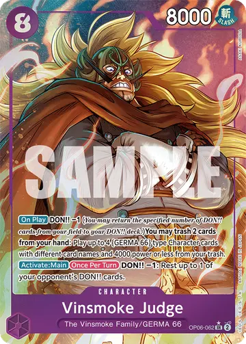 Vinsmoke Judge OP06-062 (Alternate art)