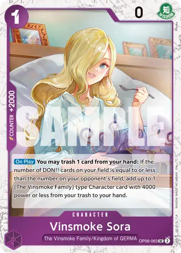 Vinsmoke Sora OP06-063 (Alternate art)