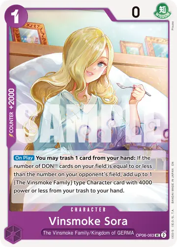 Vinsmoke Sora OP06-063 (Reprint)