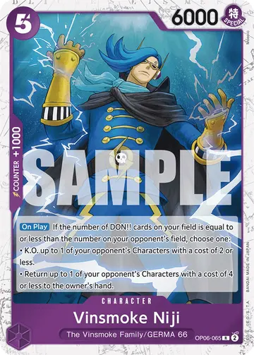 Vinsmoke Niji OP06-065 (Alternate art)