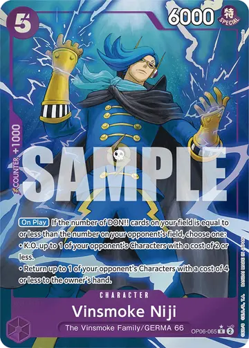Vinsmoke Niji OP06-065 (Alternate art)