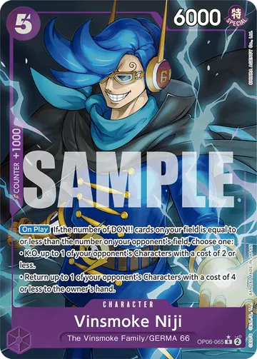 Vinsmoke Niji OP06-065 (Alternate art)
