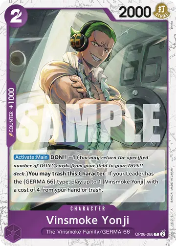 Vinsmoke Yonji OP06-066 (Alternate art)