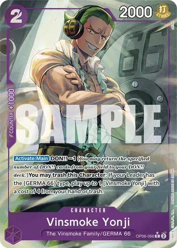 Vinsmoke Yonji OP06-066 (Alternate art)