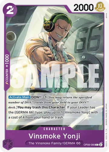 Vinsmoke Yonji OP06-066 (Reprint)