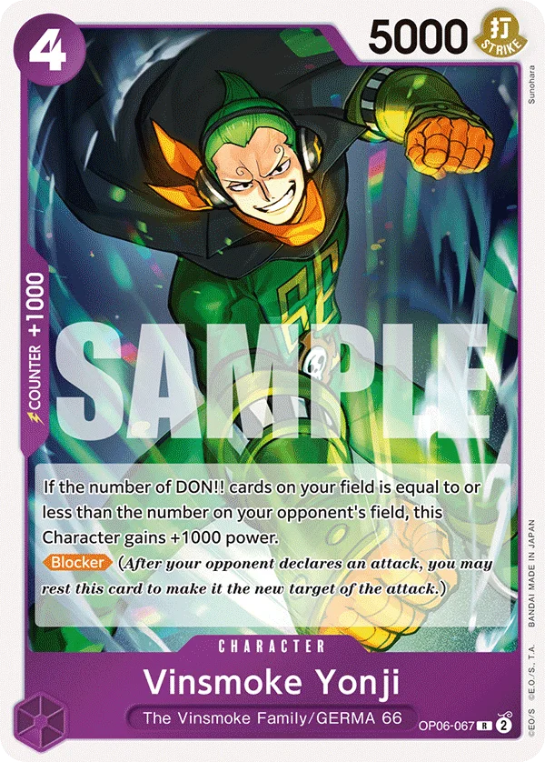 Vinsmoke Yonji OP06-067 – One Piece Card Game Character