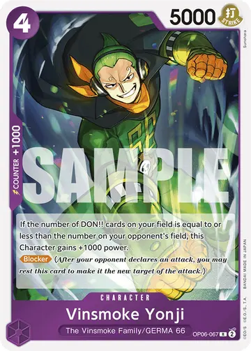 Vinsmoke Yonji OP06-067 (Reprint)