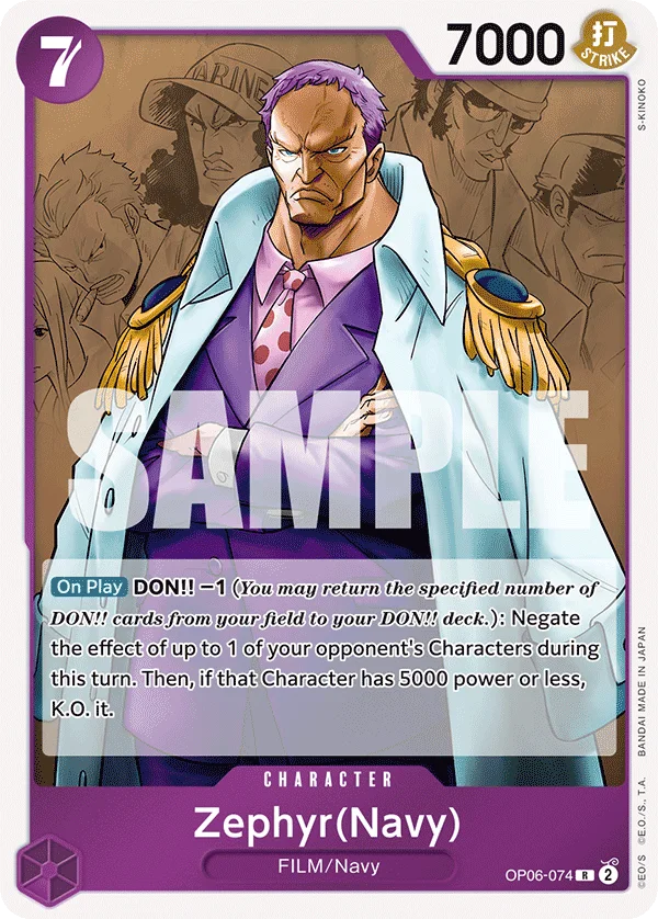 Zephyr (Navy) OP06-074 – One Piece Card Game Character