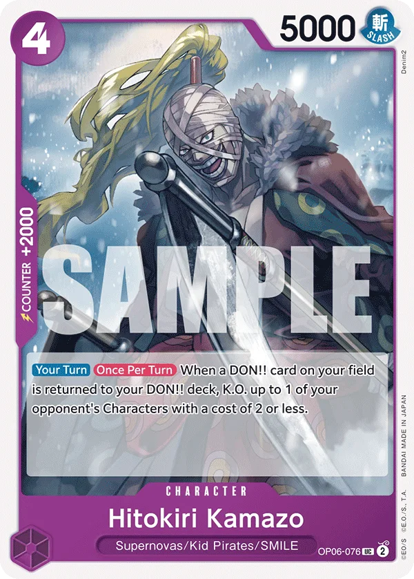 Hitokiri Kamazo OP06-076 – One Piece Card Game Character