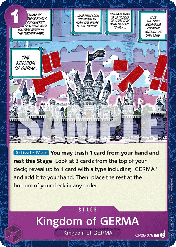 Kingdom of GERMA OP06-079 – One Piece Card Game Stage
