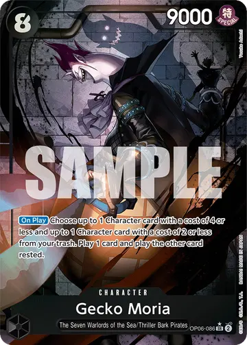 Gecko Moria OP06-086 (Alternate art)