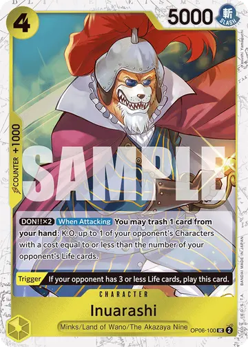 Inuarashi OP06-100 (Alternate art)