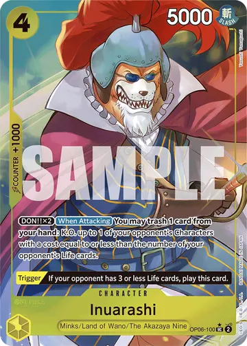Inuarashi OP06-100 (Alternate art)