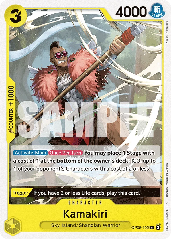 Kamakiri OP06-102 – One Piece Card Game Character