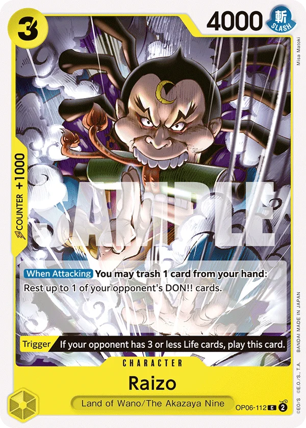 Raizo OP06-112 – One Piece Card Game Character