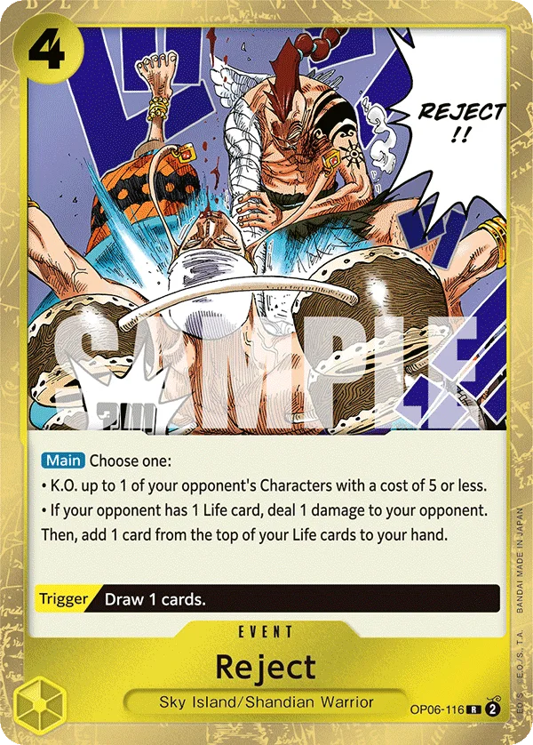 Reject OP06-116 – One Piece Card Game Event