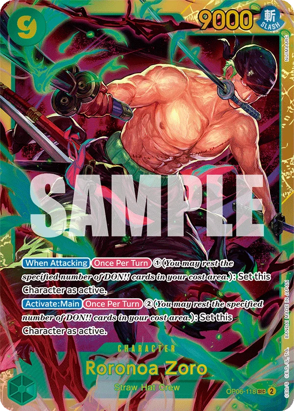 Roronoa Zoro OP06-118 – One Piece Card Game Character