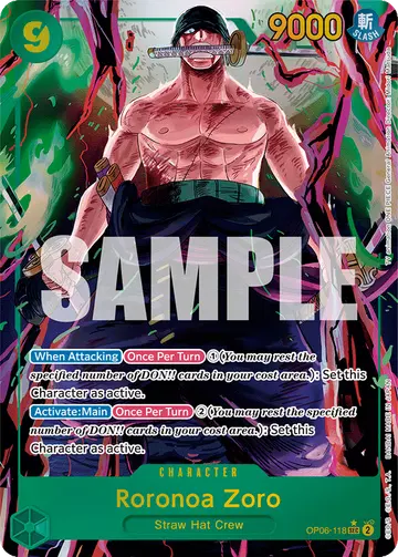 Roronoa Zoro OP06-118 (Alternate art)