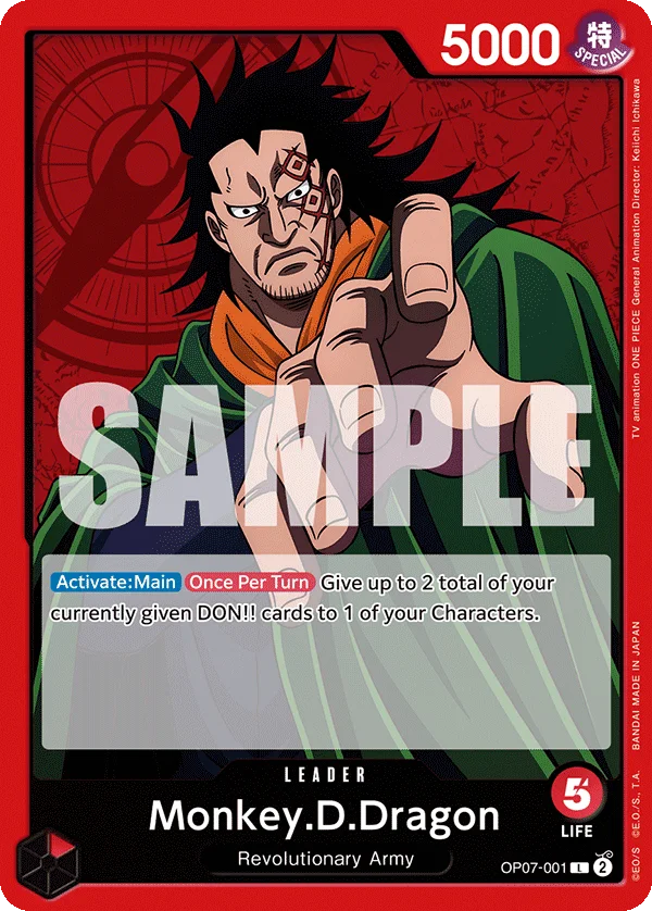 Monkey.D.Dragon OP07-001 – One Piece Card Game Leader