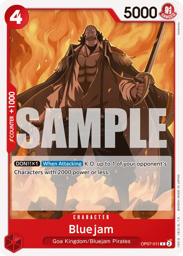 Bluejam OP07-011 – One Piece Card Game Character