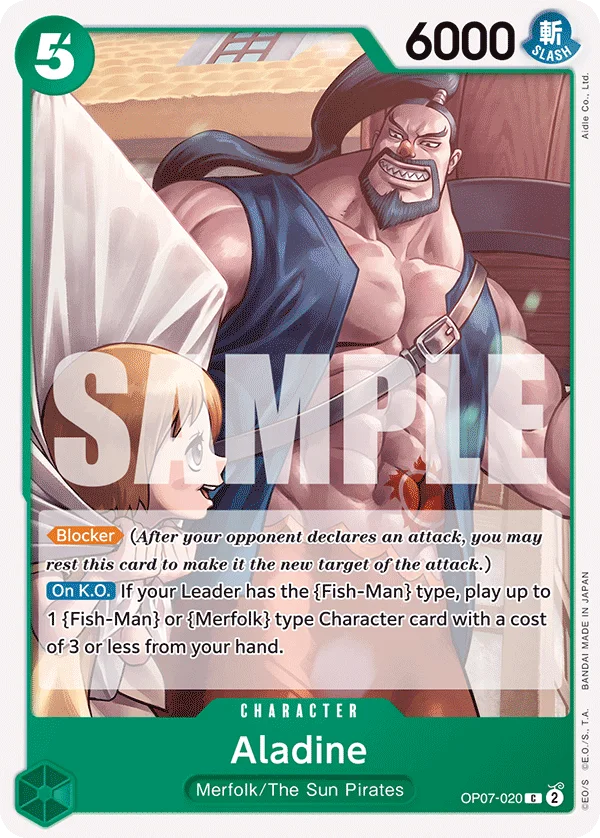 Aladine OP07-020 – One Piece Card Game Character