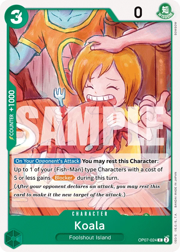 Koala OP07-024 – One Piece Card Game Character
