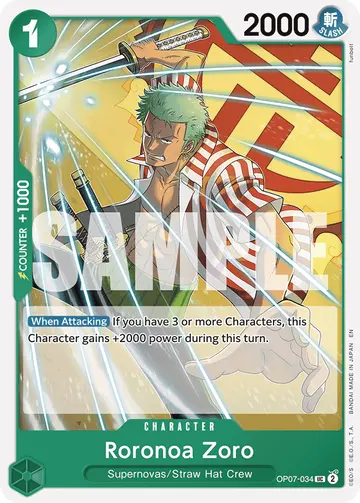 Roronoa Zoro OP07-034 (Reprint)