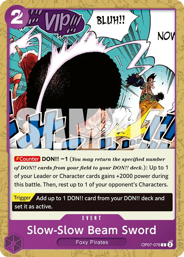 Slow-Slow Beam Sword OP07-076 – One Piece Card Game Event