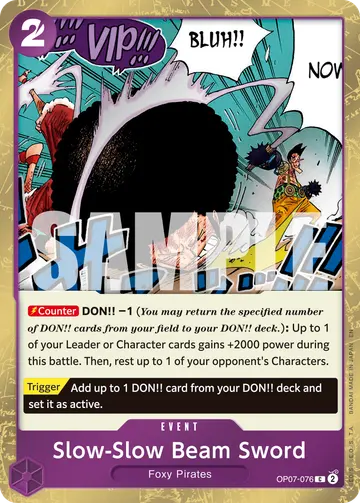 Slow-Slow Beam Sword OP07-076 (Alternate art)