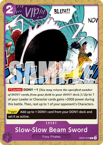Slow-Slow Beam Sword OP07-076 (Reprint)
