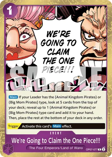 We're Going to Claim the One Piece!!! OP07-077