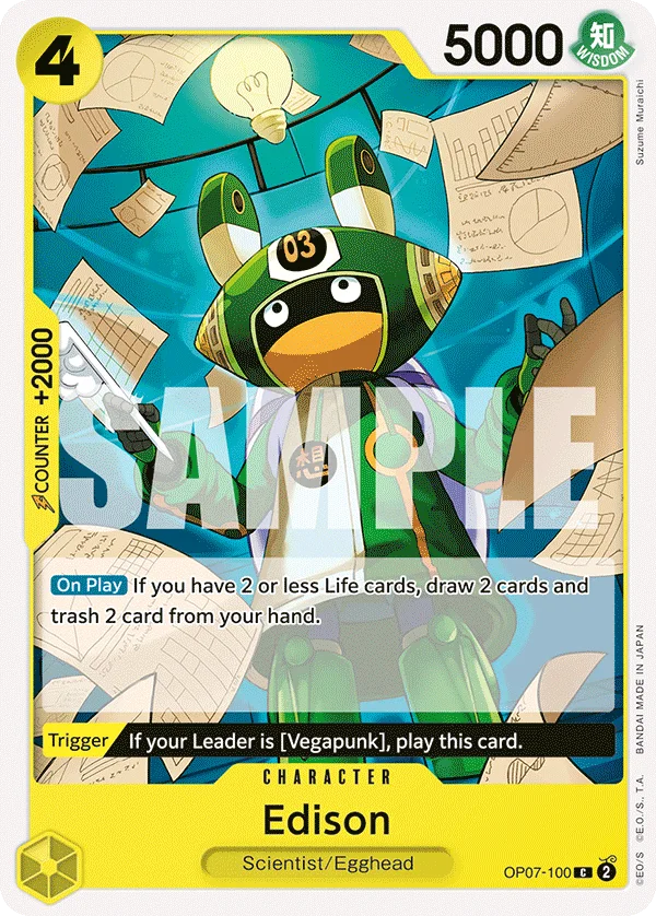 Edison OP07-100 – One Piece Card Game Character