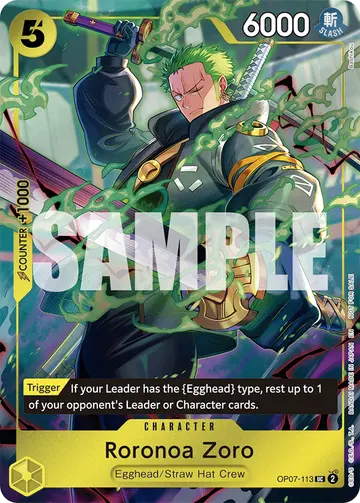 Roronoa Zoro OP07-113 (Alternate art)