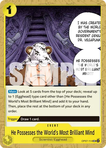 He Possesses the World's Most Brilliant Mind OP07-114 (Reprint)