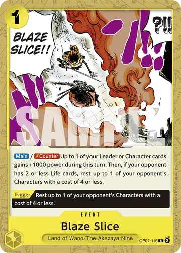 Blaze Slice OP07-116 (Alternate art)