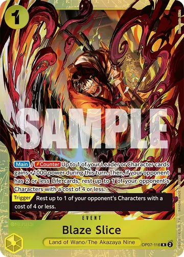 Blaze Slice OP07-116 (Alternate art)