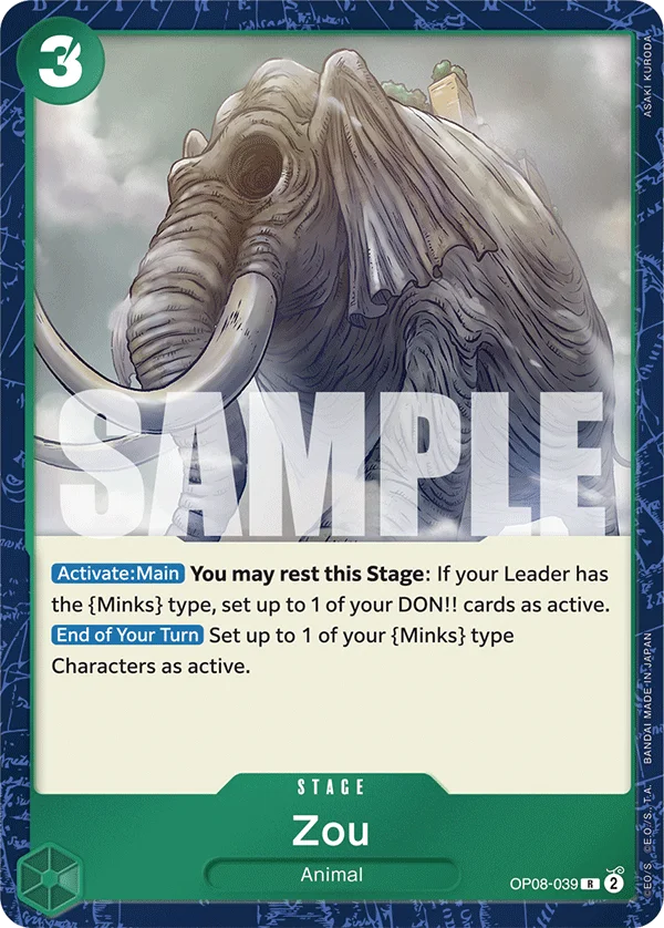 Zou OP08-039 – One Piece Card Game Stage