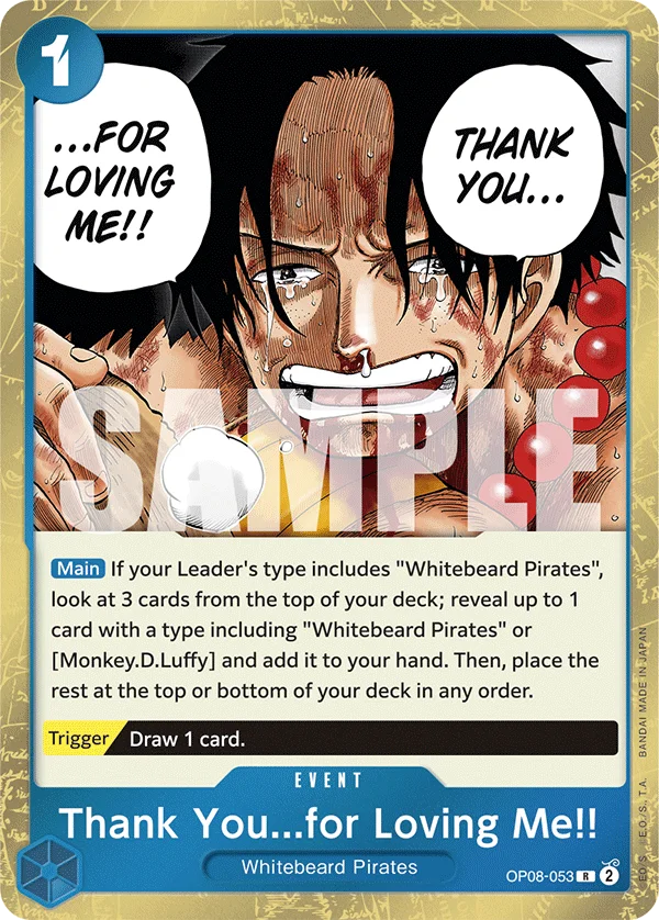 Thank You...for Loving Me!! OP08-053 – One Piece Card Game Event