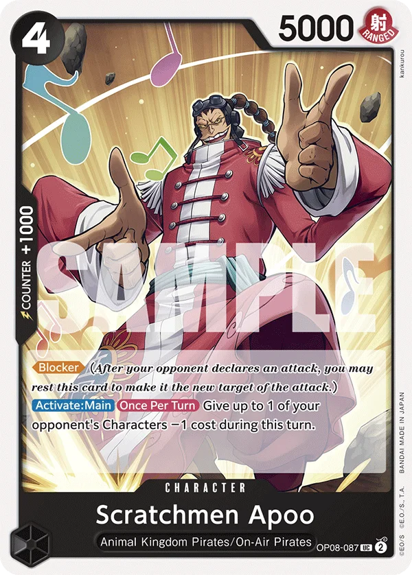 Scratchmen Apoo OP08-087 – One Piece Card Game Character