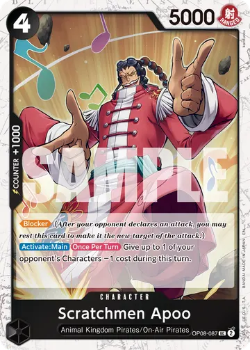 Scratchmen Apoo OP08-087 (Alternate art)