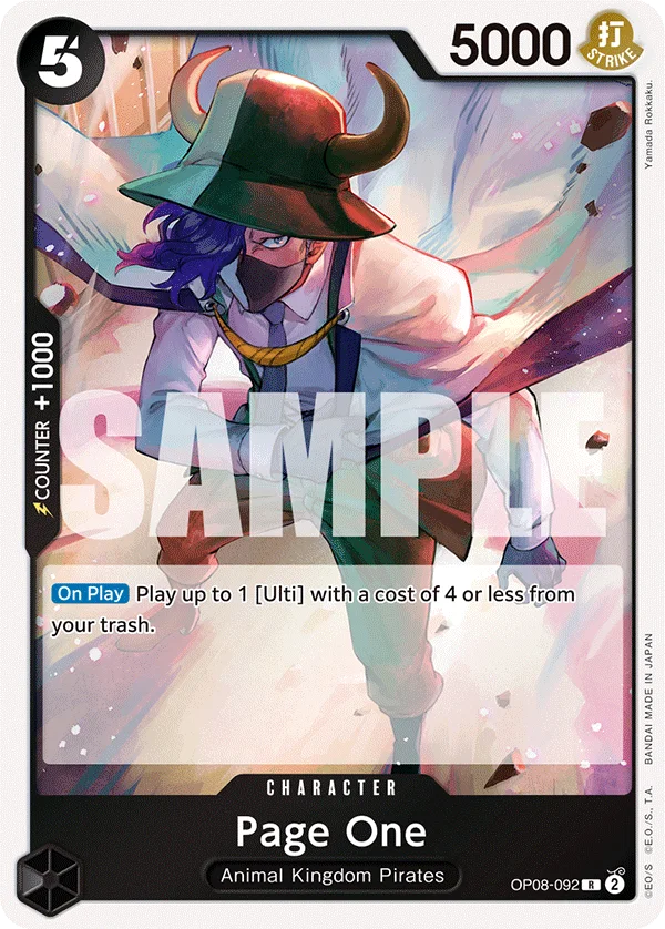 Page One OP08-092 – One Piece Card Game Character