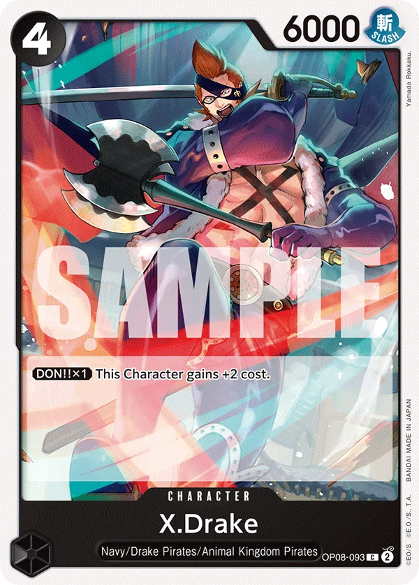 X.Drake OP08-093 – One Piece Card Game Character