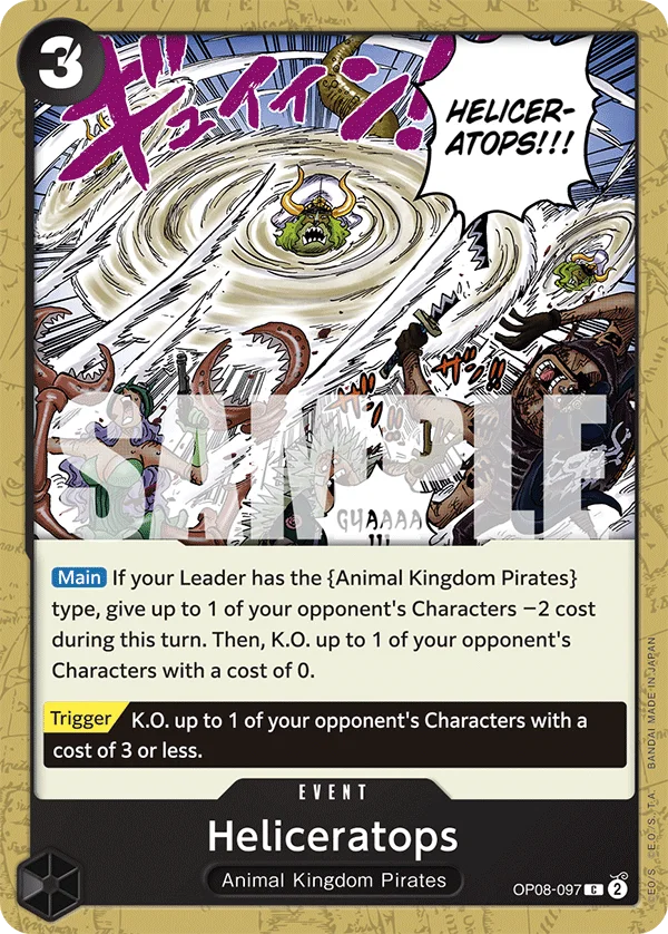 Heliceratops OP08-097 – One Piece Card Game Event