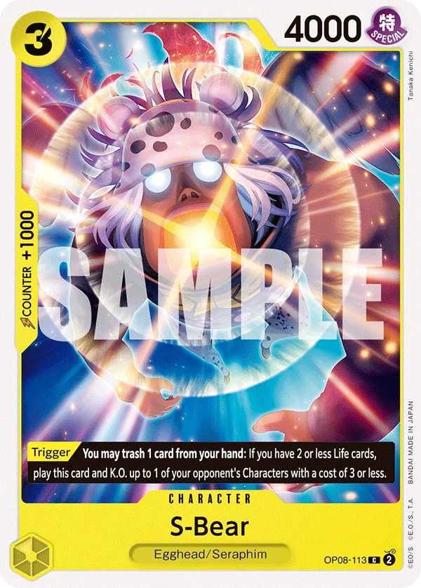 S-Bear OP08-113 – One Piece Card Game Character