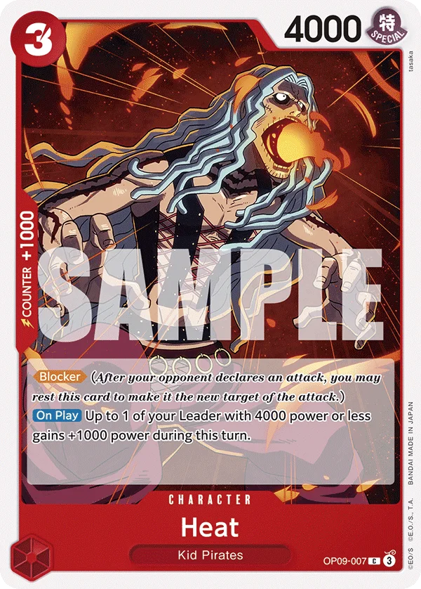 Heat OP09-007 – One Piece Card Game Character