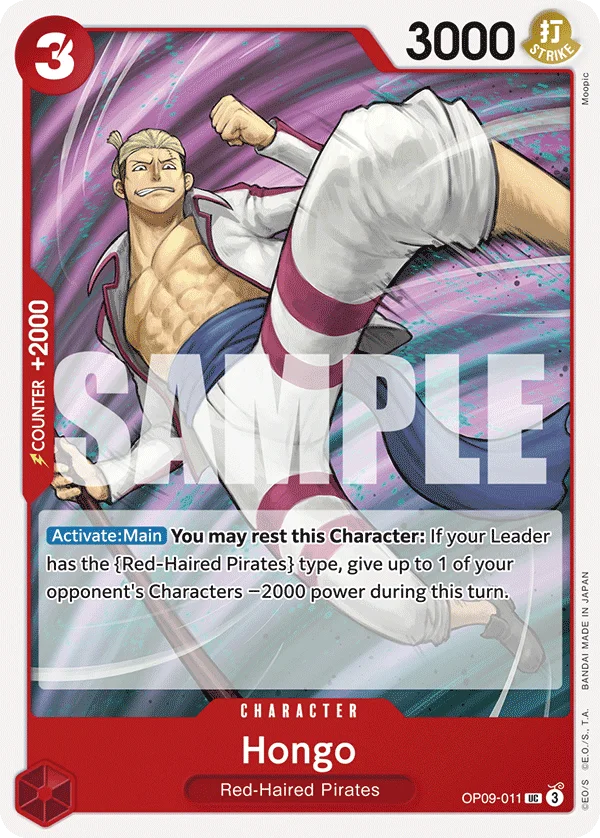 Hongo OP09-011 – One Piece Card Game Character