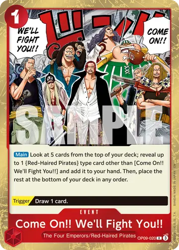 Come On!! We'll Fight You!! OP09-020 (Reprint)