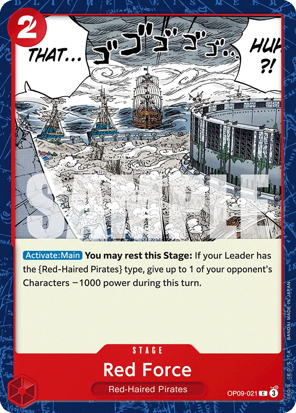 Red Force OP09-021 – One Piece Card Game Stage