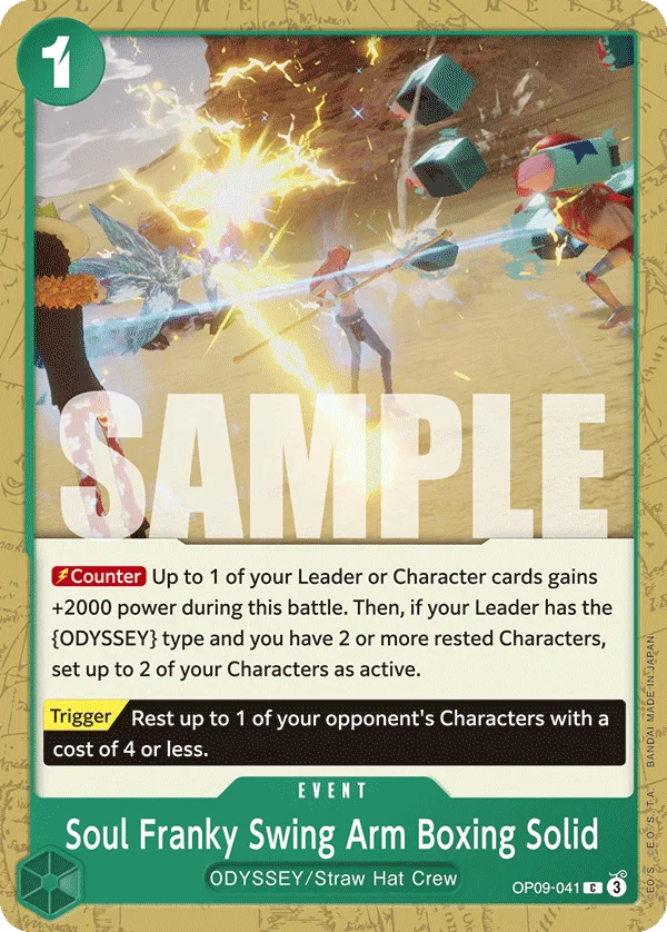 Soul Franky Swing Arm Boxing Solid OP09-041 – One Piece Card Game Event