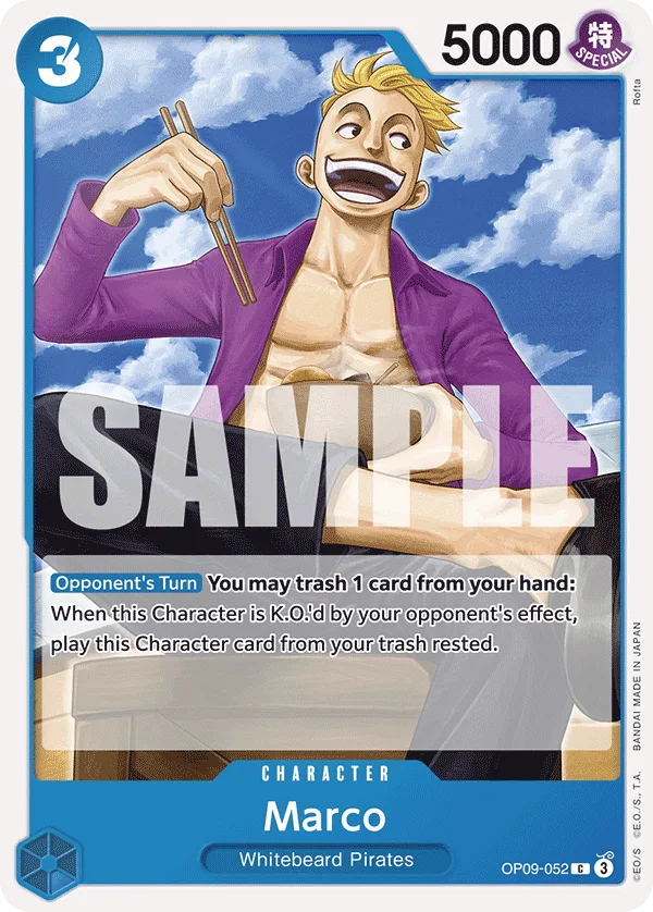 Marco OP09-052 – One Piece Card Game Character